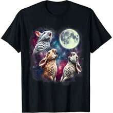 Three Quakers Howling At The Moon - Weird Meme T-Shirt For Parrot Lovers - Pink - View 1