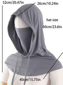 Sun Shield Balaclava Hat Adjustable Neck Gaiter Scarf For Men And Women Sun Protection Face Mask For Travel Fall Home Decor Wedding Room Dorm Camping Birthday Gift Travel Daily Outdoor Back To School Essential Accessory - Multicolor - View 7