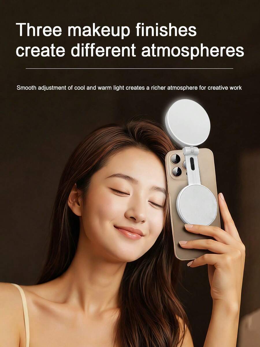 LED Foldable Magnetic Fill Light, Adjustable Multi-Angle Lighting, Suitable For Selfie, Video, Photography, Lighting, Fill Light, Magnetic Fill Light, 3-Level Dimmable, Lighting Fill Light - Fill Light - View 1