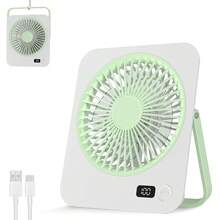 Portable Desktop Mini Fan, 5-Speed Adjustable, USB Rechargeable Table Fan, Digital Display Mini Hanging/Standing Fan, Outdoor Handheld Fan, Portable Durable Fan For Office, Dorm, Outdoor Travel - Desk Fan - View 16