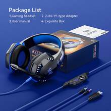 Tagry G2000 Over-Ear Gaming Headphones Wired Headset With Mic And LED Light 50mm Driver 3.5mm/USB Connection For Gaming Daily Use - View 9