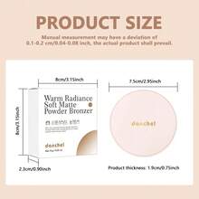 danche Velvet Matte Contour Powder With Tomato Seed Oil, Layerable For Sun-Kissed Facial Contouring, Smudge-Proof Smooth Face Powder For Precise Makeup - Multicolor - View 10