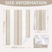 MEMNUN 2件裝奶茶色條紋幾何印花廚房抹布 15.75*23.62in(40*60cm) 超細纖維聚酯材質 現代柔軟洗碗布 廚房毛巾 手巾 居家裝飾 廚房裝飾 烹飪烘焙手巾 廚房配件 可機洗 清潔用品 適合餐廳廚房 日常裝飾與禮品 全季節適用 - 彩色 - 查看 4