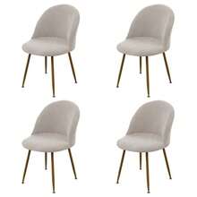 1/4/6pcs Nordic Jacquard Restaurant Chair Covers, Home Low Back Duckbill Chair Slipcovers, Elastic Soft Decorative Seat Covers, Suitable For Weddings And Banquets - Khaki - View 9