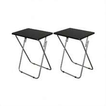 Folding TV Tray Tables - 2-Pack, 19x15x26" Portable Dining For Living Room, Home & Kitchen - Black - View 1