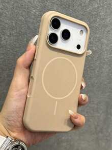 Luxury Magnetic Soft Silicone Bracelet Phone Case, For IPhone 17 Pro Max/17/16/15/14/13/12/11 Pro Max Plus, Supports Magnetic Wireless Charging, Shockproof Protective Cover - Desert Gold - View 3