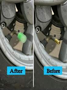 Car Glow-In-The-Dark Valve Caps - Neon Green Tire Decoration, Non-Slip Grip, Suitable For Cars, Motorcycles, Bicycles - Night Riding Safety Accessory, Enhanced Visibility And Style, Motorcycle Personalization, Eye-Catching Design, Durable Construction, Bicycle Commuters - A - View 5