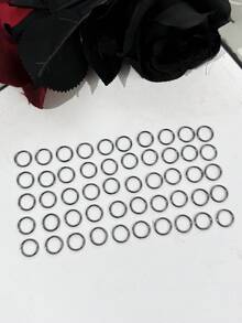 50個黑色基礎開口跳環髮夾髮圈珠寶配件 DIY 手作材料 手鍊項鍊連接環 鑰匙圈掛環 抓夾 - 槍黑色#1 - 查看 1