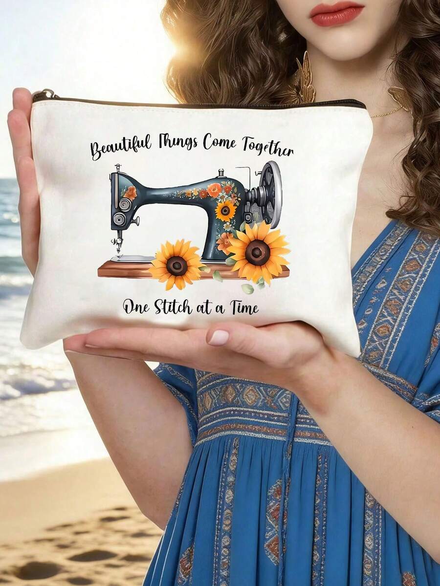 Bolsa de almacenamiento de patrones para máquina de coser, bolsa multifuncional con cremallera para herramientas de costura & brochas de maquillaje, organizador portátil, accesorio imprescindible para la vuelta al colegio - Multicolor - Ver 1