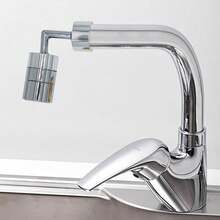 720-Degree Rotating Faucet Filter, Universal, With 2 Modes: For The Bathroom, For Rinsing Eyes, Hair And Face - Silver - View 2