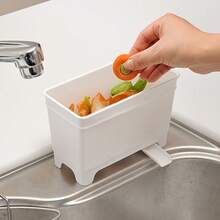 1 Bac d'égouttage de cuisine, seau d'égouttage des déchets de cuisine, auge de drainage et de filtrage des résidus alimentaires et du liquide de soupe, poubelle pour pelures de fruits et restes alimentaires, boîte de rangement multifonctionnelle pour égouttage, rangement des déchets de cuisine sur le comptoir. - Multicolore - Voir 8