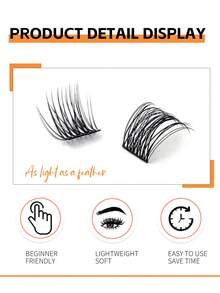 10 Rows 120pcs Individual Cluster Eyelashes D Curl 10-16mm DIY Eyelash, Natural Lightweight Soft False Eyelashes Suitable For Beginners Home Daily Makeup,For Eyelash Extensions,For Daily Wear And Various Occasions. - D - 查看 4