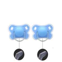 2pcs/Pack Butterfly-Shape Baby Pacifier Soother With Cover For Daily Use(Cherry Round Nipple) And Night Use(Thumb Nipple) - Multicolor - View 9