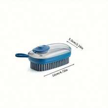 1 pezzo Spazzola per la pulizia con erogatore di sapone, spazzola con setole dure ricaricabile, spazzola multifunzione portatile, adatta per vestiti, bagno, pavimento, cucina, vasca da bagno, macchie sulle piastrelle - Blu 1 pz - Visualizzare 6