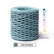 1/2 Roll High-Quality Raffia Yarn Straw Paper - Natural Fiber Macrame For Crochet Crafts, Jewelry Making, Hand Knitting, Summer Hats, Baskets, Gift Wrapping & More - Twisted String In Assorted Colors, Yarn Crochet - Multicolor - View 17
