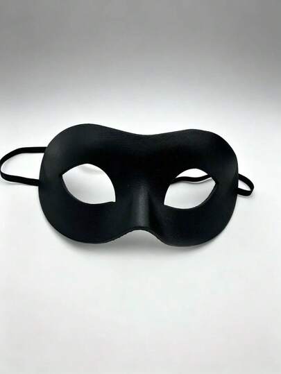 1 pièce Masque de demi-visage minimaliste de couleur unie, accessoire de costume de cosplay, maquillage, bal et fête d'Halloween, unisexe