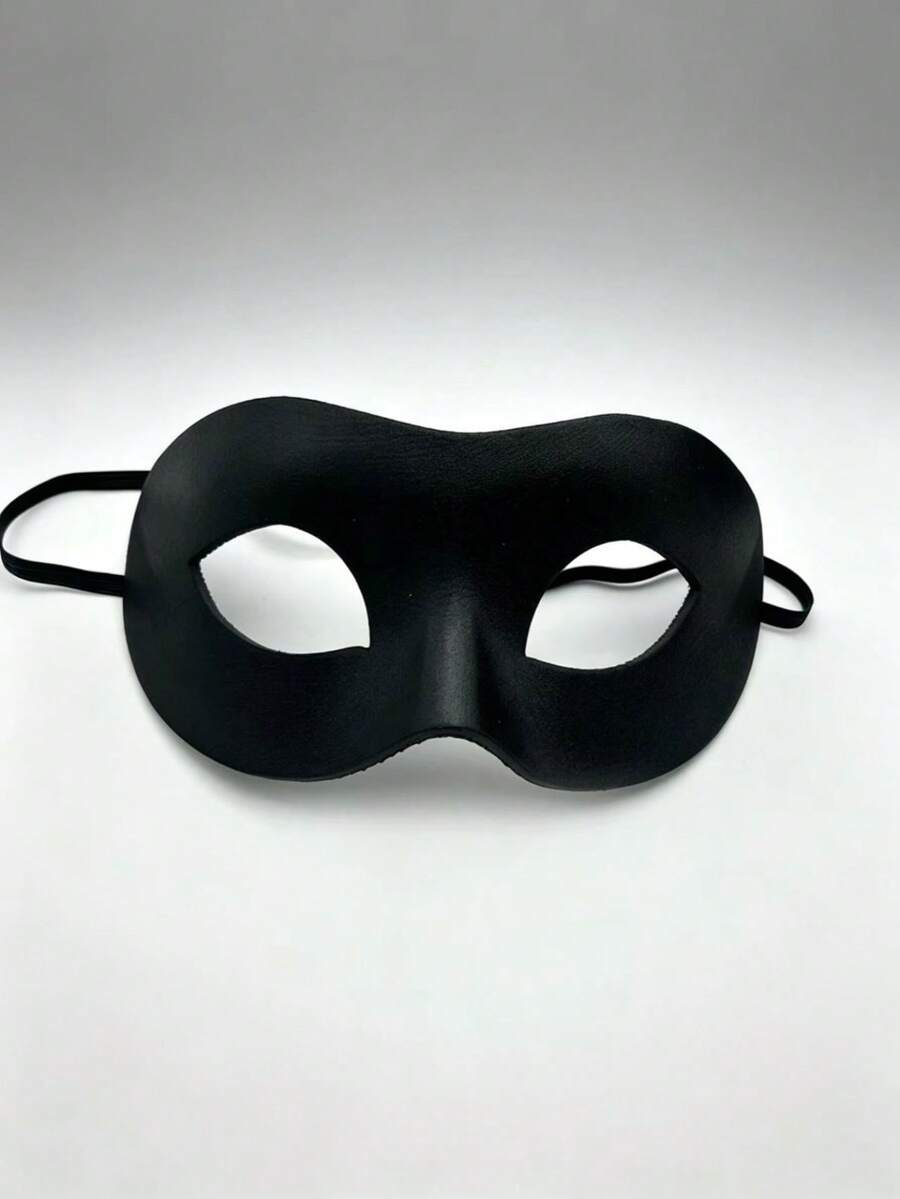 1件極簡純色半臉眼罩,中性Cosplay化妝舞會嘉年華萬聖節派對服裝配件 - 彩色 - 查看 1