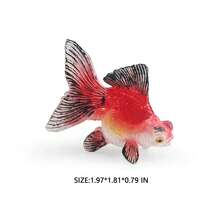 1pc Realistic Goldfish Ornamental Fish Model Figurine, Aquarium Landscape Decor, Desk Decoration, Gift - Multicolor - View 6