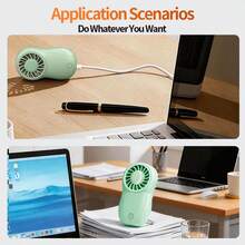 Potente ventilador portátil de mano mini, ventilador de enfriamiento con motor sin escobillas para uso diario al aire libre en verano - A - Ver 8
