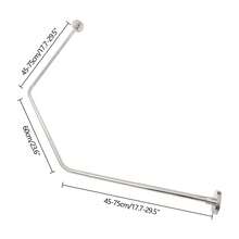 YUNRUX Modern Shower Curtain Rod, 304 Stainless Steel, Adjustable From 17.72-29.53 Inches, Diamond Shape, Drill-Free Installation, Easy To Clean,  To Use - C - View 2