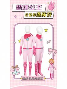 Cosplay del juego de los Hermanos , cosplay de la Princesa Peach, traje de batalla estilo lindo. - Azul - Ver 10