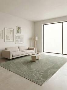 1pc Nordic Modern Minimalist Fresh Abstract Line Leaf Pattern - Rectangular Soft Faux Cashmere Machine Washable Area Rug, Suitable For Living Room, Bedroom, Entrance, Bathroom, Hallway, Patio, Kitchen, Indoor Outdoor, All Seasons Large Size Floor Mat, Home Decor - Multicolor - View 8