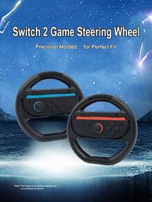 Compatible con Switch 2, juego de 2 volantes de mando, antideslizante y antitranspirante, sensación de control mejorada que simula una operación realista - Ver 1