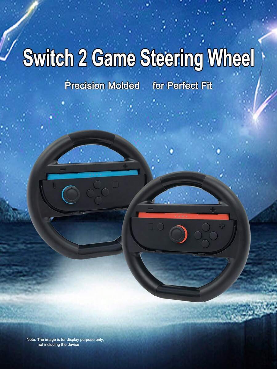Compatible con Switch 2, juego de 2 volantes de mando, antideslizante y antitranspirante, sensación de control mejorada que simula una operación realista - Ver 1