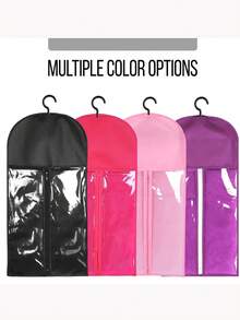 Wig Storage Bag With Zipper Closure And Dedicated Plastic Hanging Rack For Multiple Wigs, Dust-Proof Storage Organizer With Hooks For Hair Extensions, Wigs And Accessories, Suitable For Home Storage, Salon Use And Travel, Back To School Season (Wigs Not Included) - Multicolor - View 2