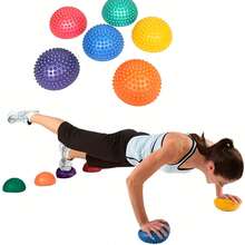 Inflatable Balance Pad Wobble Cushion With Massage Nods, Yoga Massage Mat, Semicircular Yoga Ball For Beginners, Stability Trainer Disc For Core Training, Foot Massage Yoga Balance Mat For Gym Home Physical Therapy - Multicolor - View 6