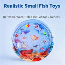 1pc Kids Inflatable Water-Filled PVC Ocean Fish Crawling Water Mat Toy - Multicolor - View 4