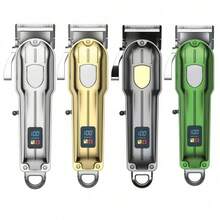 Aparador Profissional Sem Fio com Recarga USB, Lâmina de Aço Inox para Cabelo, Barba e Pets - Multicolorido - Visão 4