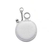 2-In-1 Earphone Mirror Case, Portable Storage Bag With Mirror, Round Bluetooth Earphone Pendant Keychain - Multicolor - View 8