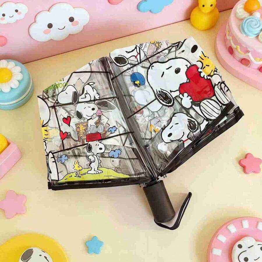 1pc 2026 New Snoopy Umbrella, Compact And Exquisite Design, Easy To Hold. Transparent Snoopy Print Umbrella Is A Must-Have For Rainy Days. Perfect Gift For Friends And Family, A Surprising Choice (Random Style) - Multicolor - View 1