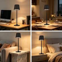LED Premium Touch Control Tall Table Lamp, USB-C Charging Port, 3-Color Stepless Dimming, Touch Control, Smart Lighting, Bedside Night Light, Height Adjustable, Metal Body - Modern Mushroom Lampshade Design, Suitable For Home Decor, Living Room, Patio, Dining Room, Bar - Tall Lamp - View 4