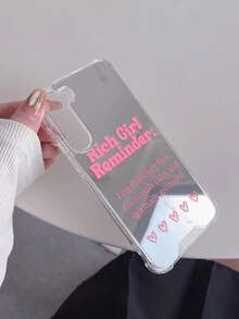 富家女提醒圖案印花鏡面手機殼，適用於 iPhone 13/15/16/17pro/17/14/17/15pro/15 Plus/15 Promax/7plus/8plus/X/Xs Max/Xr/11pro/12pro/13pro/14pro/12mini/13mini/11promax/12promax/13promax/14promax/14plus/17pro Max/17Air/6/6s Plus/7/8/16Pro/16plus/16promax/Se2 &適用於 Galaxy/A54 A14 A15 S23 S24 S24ultra S25 A07 A17 S26 A57，女老闆金句 - 彩色 - 查看 6