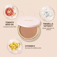 danche Velvet Matte Contour Powder With Tomato Seed Oil, Layerable For Sun-Kissed Facial Contouring, Smudge-Proof Smooth Face Powder For Precise Makeup - Multicolor - View 8