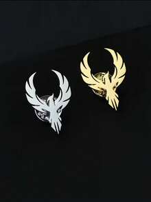 suteyi Phoenix Wing Brooch, Stainless Steel 18K Gold Plated Lapel Pin - Multicolor - View 4
