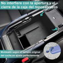 Compartimento para Reposabrazos de Coche para CX-30, Bandeja para Consola Central, Guantera Compatible con CX-30 2020/2021/2022/2023/2024/2025,Negro - 1 - Ver 5