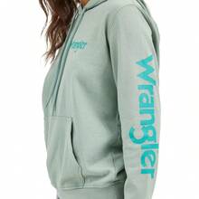 Wrangler Women's Retro Logo Hoodie Variant 2 - Blue Surf - View 4