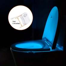 1 pieza Luz nocturna cuadrada de colores para el baño, luz de baño con sensor de movimiento, iluminación portátil que cambia de color - Multicolor - Ver 4