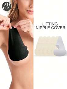 2/10/20pcs Non-Woven Disposable Nipple Covers, Invisible Breast Enhancer Pads, Skin-Friendly Comfortable, Prevent Nipple Show-Through - Multicolor - View 14
