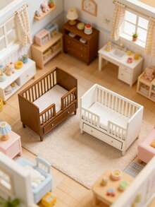 1pc 10.7cm Dollhouse Miniature Fence Bed Decor, Suitable For Miniature Diorama Scenery, Figurine Atmosphere Setting, Still Life Photography Background Prop, Architectural Model Layout, Desktop Aesthetic Soft Decoration, Art Collection Display, Studio Window Display, Birthday Commemoration, Anniversary Gift, Christmas New Year, Valentine's Day, Housewarming Gift, Business Niche Souvenir, Suitable For All Seasons Spring Summer Autumn Winter - Multicolor - View 5