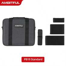 AMBITFUL PB19 Portable LED Video Light Kit Storage Bag, Photography Lighting Equipment Protective Carrying Case With Handle And Shoulder Strap - View 14