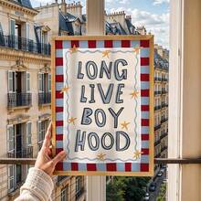 Retro Wall Arts Long Live Boy Hood Posters Long Live Boy Hood Canvas Prints Nostalgic Wall Decor Canvas Art Print For Living Room Bedroom Dorm Housewarming Gifts Birthday Gifts Anniversary Gifts Unfr - A - View 4