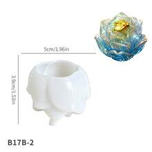 3D蓮花造型矽膠皂模 蠟燭製作模具 環氧樹脂DIY手工模具 - 蓮花 - 查看 3