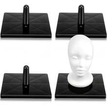 Wig Styling Holder Base For Tabletop Display Style Model Hair Hat Hairpieces Mask Salon Travel, Halloween - View 1