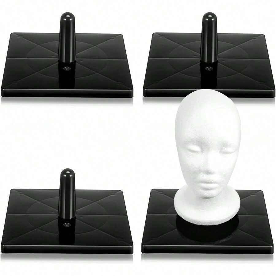 Wig Styling Holder Base For Tabletop Display Style Model Hair Hat Hairpieces Mask Salon Travel, Halloween - View 1