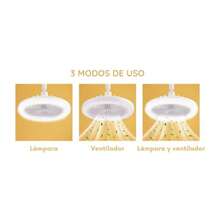 Dosyu Ceiling Fan With Adjustable LED Light, 3 Speeds - Blanco - View 5