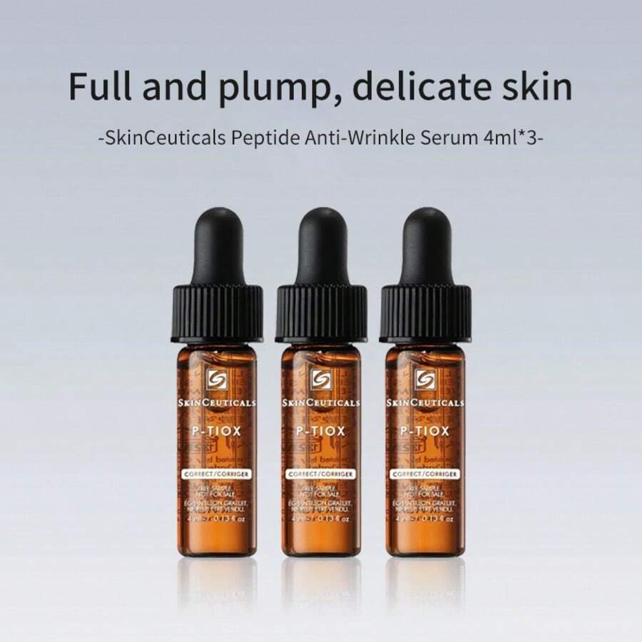 SkinCeuticals Peptide Anti-Wrinkle Serum 4ml*3, Memperbaiki & Melembapkan, Ideal Untuk Perjalanan, Kehidupan Sehari-hari dan Penggunaan di Kantor - 3 vial 4ml - View 1